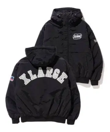 [ 완판템 ] 엑스라지 나일론 퍼퍼 자켓 백 아치 로고 L