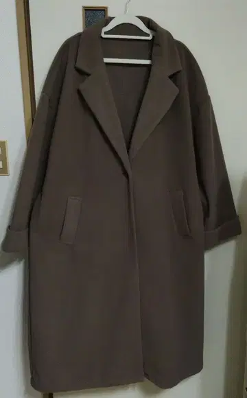 해피 마릴린 여성용 빅 사이즈 브라운 롱 코트