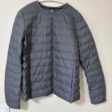 유니클로 울트라 라이트 다운 컴팩트 자켓 그레이 노카라