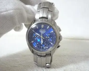 작동품 세이코 와이어드 티타늄 쿼츠 손목시계 7T11 0A10