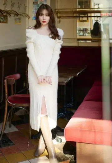 Herlipto Bambina 케이블 니트 드레스