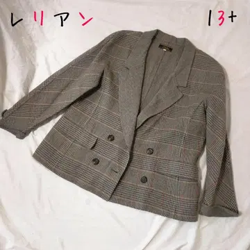 레리안 자켓 빅 사이즈 13+ 체크 무늬