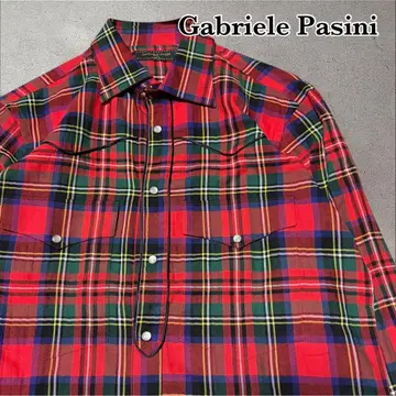 새상품급 Gabriele Pasini 타탄 체크 셔츠 39