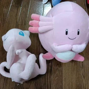 [초특가! 미니멀리스트] 포켓몬스터 메챠모후굿토 봉제 인형, 뮤우, 럭키