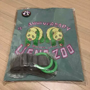 우에노 동물원 미니 토트백 팬더 샤오샤오 & 레이레이 그린