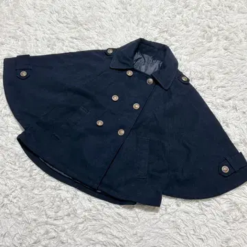 [ c6791 ] 판초 골드 버튼 네이비 귀여운