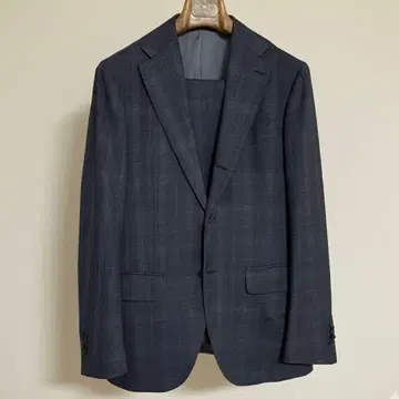 BEAMS 브리라펠 일구스토 수트 글렌 체크 도멜 원단 48