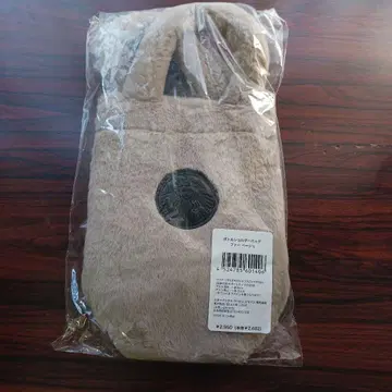 스타벅스 보틀 숄더백 퍼 베이지