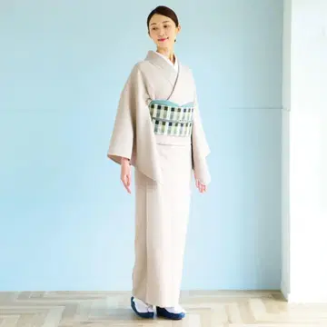 워셔블 기모노 쿠루리 츠무기토