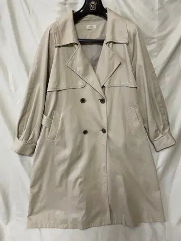 Ungrid 베이지 더블 브레스트 트렌치코트 S M