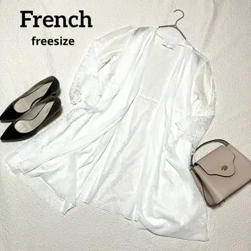 French 화이트 레이스 가디건 엘레강스 겉옷 체형 커버