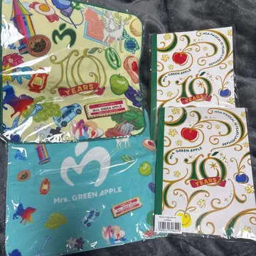 완판템 Mrs. GREEN APPLE 10주년 기념 노트 손수건 세트