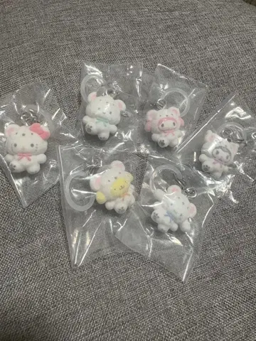 산리오 포근포근 스노우 표시 액세서리 가챠 전 6종 컴플리트 세트