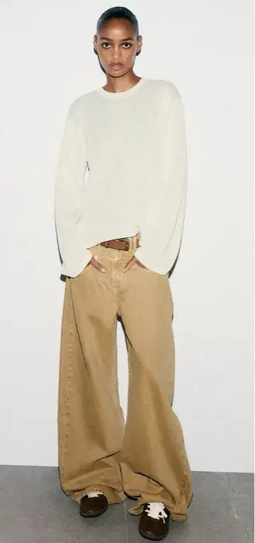 ZARA 로우라이즈 배기 데님