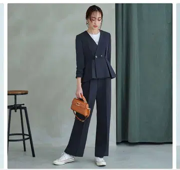 다크 네이비 수트 셋업 더블 버튼 M 사이즈