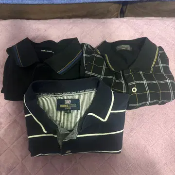 긴팔 피케 셔츠 3개