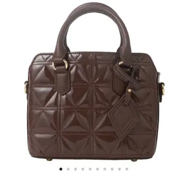 DIANA 에나멜 퀼팅 BAG 세피아 인조가죽 에나멜 새상품