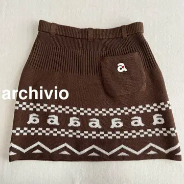 [컨디션 최상] 알치비오 니트 스커트 골프웨어 리버서블 38