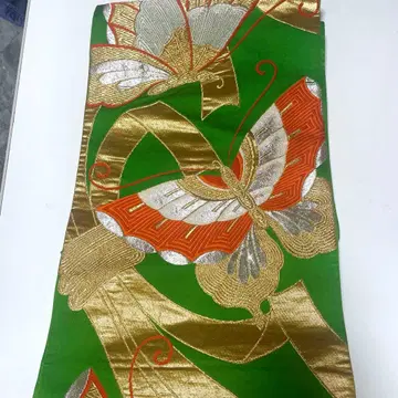 일본 오비 금 자수 화려한 앤티크