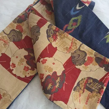 3-8 순수 실크 멋쟁이 반폭 오비 다이쇼 로망 앤티크