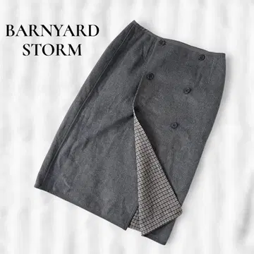 BARNYARDSTORM 리버서블 타이트 스커트 그레이 체크