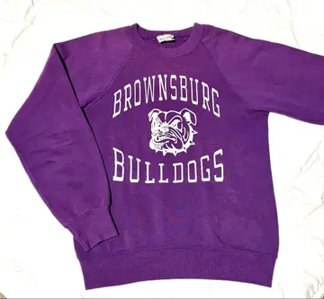 빈티지 칼리지 로고 BROWNSBURG BULLDOGS 퍼플