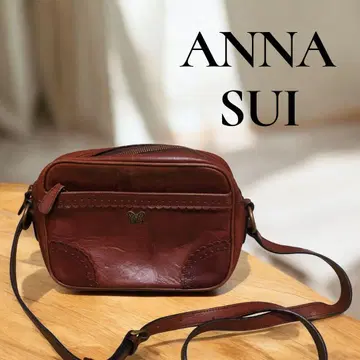 ANNA SUI 브라운 가죽 숄더백 사선
