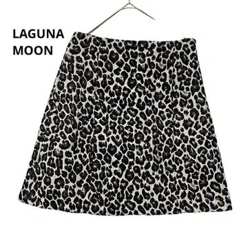 [] 미니스커트 레오파드 무늬 레오파드 세미 플레어 S