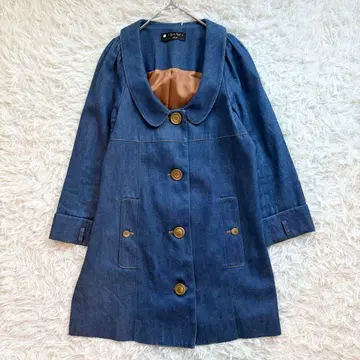 franche lippee 프랑슈리페 데님 자켓 둥근 카라 롱