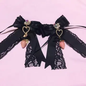 레어! LIZ LISA 리즈리사 스트로베리 헤어 클립 딸기 딸기 블랙