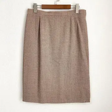 VINVERT 레트로 빈티지 타이트 스커트 베이지 브라운