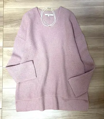 새상품급 언타이틀 라무 캐시미어 풀오버 니트 핑크 2