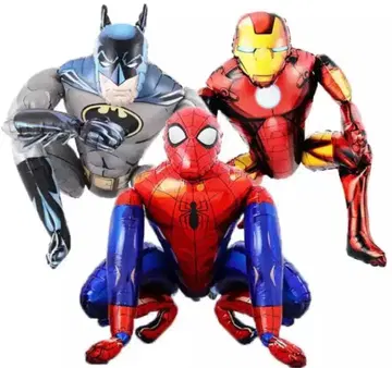 2점 3D 벌룬 생일 및 파티 장식 스파이더맨과 아이언맨