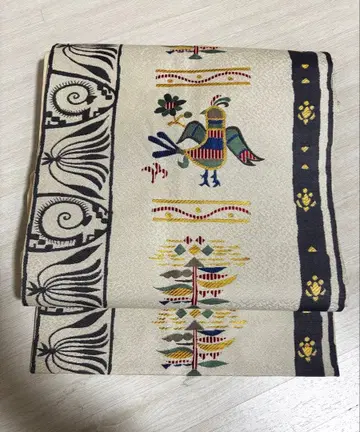 새 문양 나고야 오비 o-67