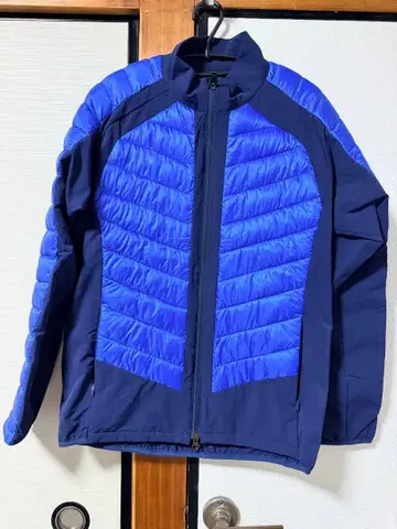 파랑 퀼팅 다운 자켓
