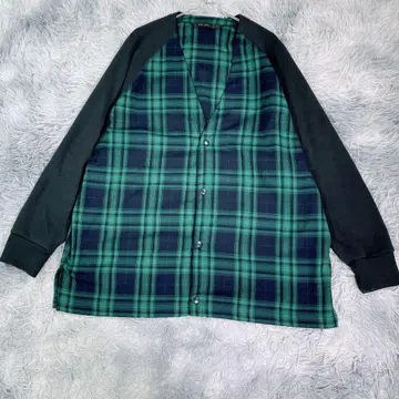 NIKO AND [L] 가디건 체크 그린 빅 사이즈 봄/가을