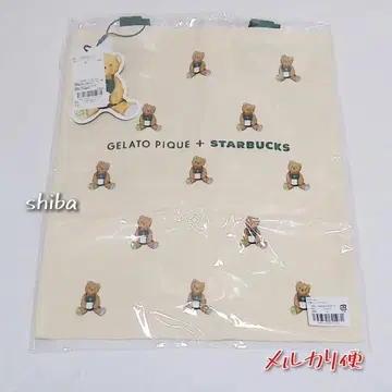 스타벅스 젤라또피케 베어 패턴 토트백 아이보리 올 패턴 스벅