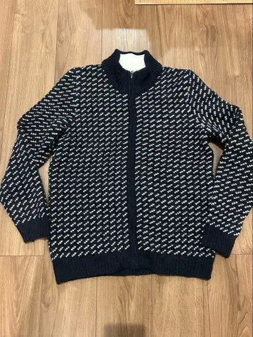 엘엘빈 바즈아이 니트 지퍼 가디건 노르웨이산 울 니트