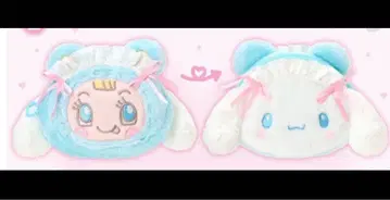 산리오 시나모롤 메조피아노 블루베리에짱 페이스형 파우치