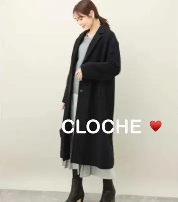 CLOCHE 코트 네이비 컬러 더블 페이스 클리닝 완료