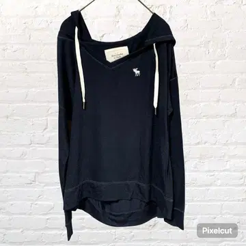 12276 아바크로앤피치 후드티 얇은 소재 네이비 XS 자수 구제 의류