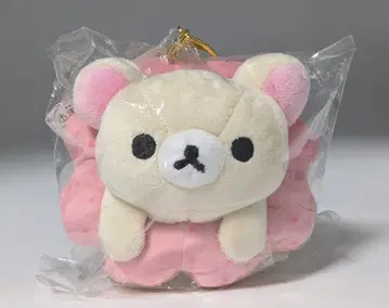 코리락쿠마 미스터 도넛 봉제 인형 키링 퐁 드 스트로베리