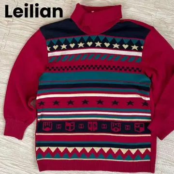 [레어] Leilian 레리안 니트 울 터틀넥 하트