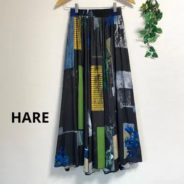 HARE*개성적인 모드 스타일 모던 올 패턴 롱 스커트 하레