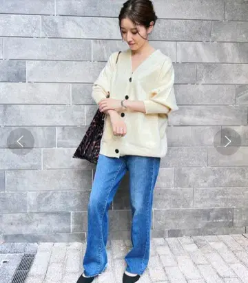 Spick & Span 더블 자카드 빅 가디건