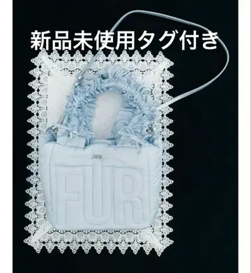 FURFUR 로고 패디드 토트백 SAX 토트백 택 포함 미사용 새상품