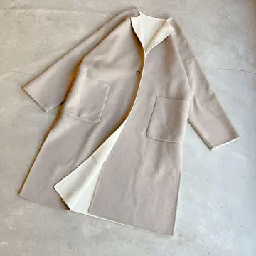 새상품급 24AW 구매 데미룩스 빔즈 울 리버서블 롱 코트