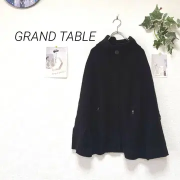10672 GRAND TABLE 니트 판초 무지 일본제