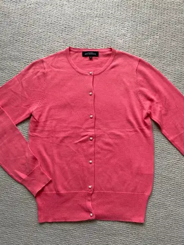 새상품급 green label relaxing 가디건 펄 버튼