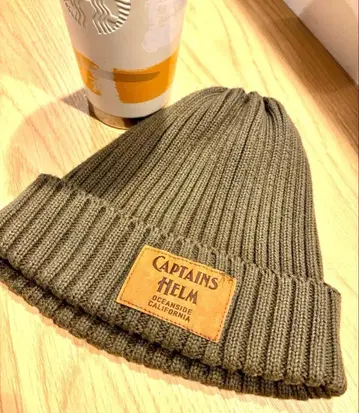 CAPTAINS HELM 니트 모자 올리브 그린